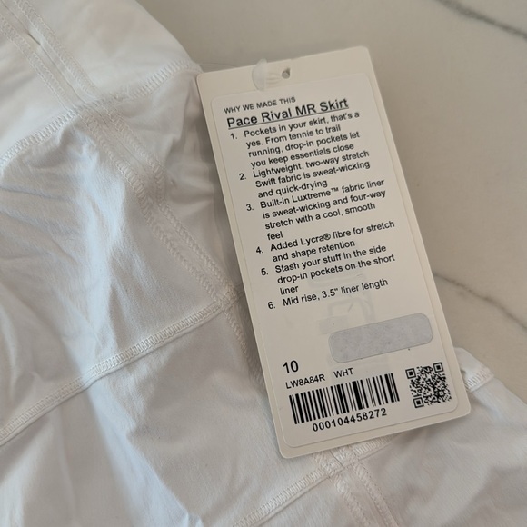 NWT WHITE PACE RIVAL SKIRT - Picture 2 of 4